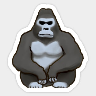 Cute Gorilla Drawing Sticker